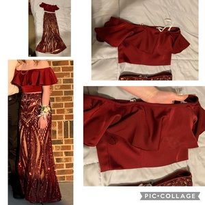 Prom dress from Camille La Vie. Two piece, size 2.